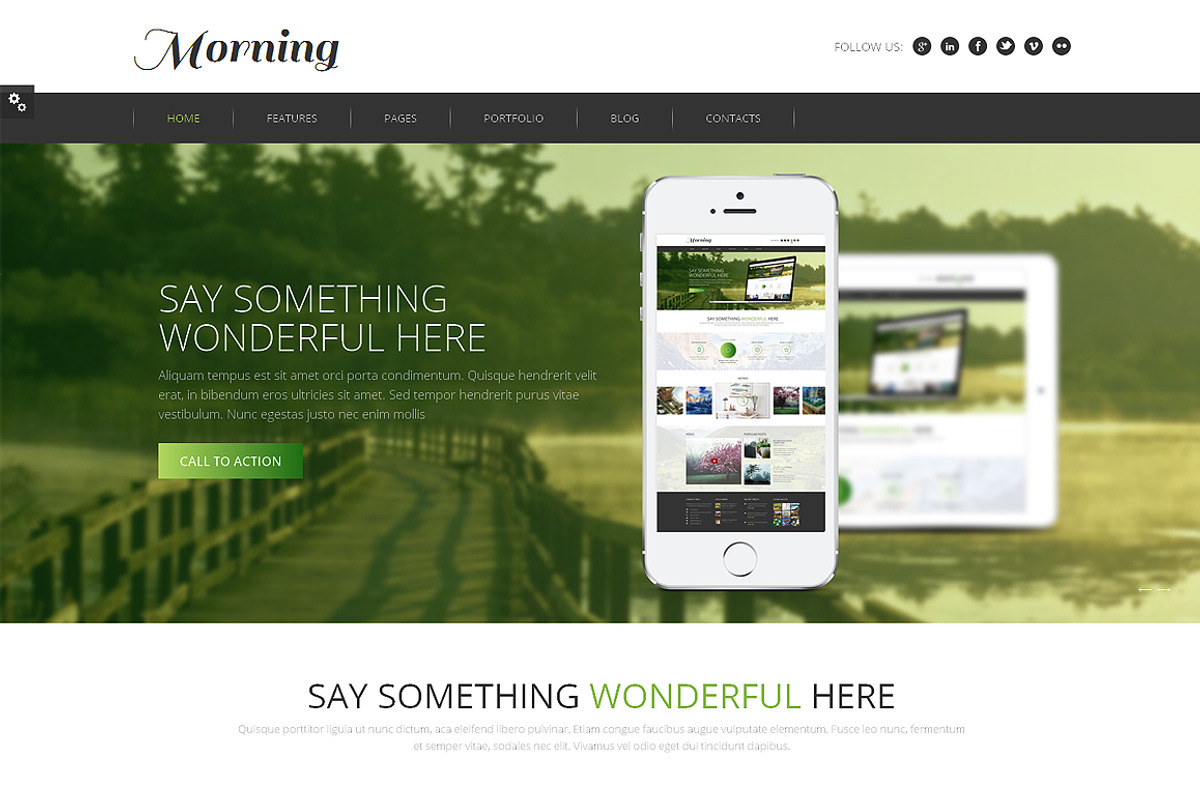 Morning Responsive Bootstrap Theme, a Bootstrap Template by IceTemplates (Photo 2 of 4)