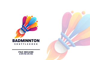 Badminton Colorful Logo
