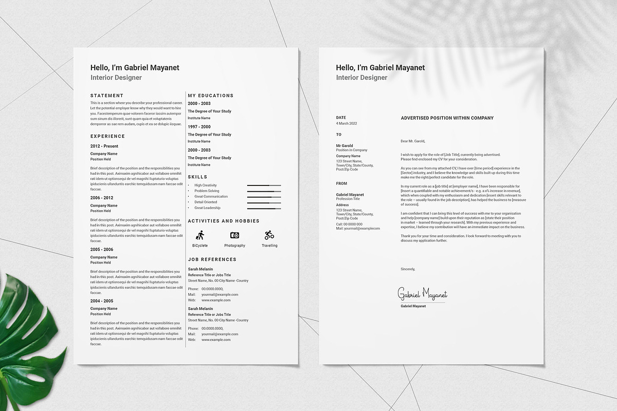 Clean Resume Design Template, a Resume Template by Graphic Template (Photo 3 of 3)