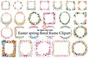 Easter spring floral frame Clipart, an Illustration by Designworld (Thumbnail 1 of 5)