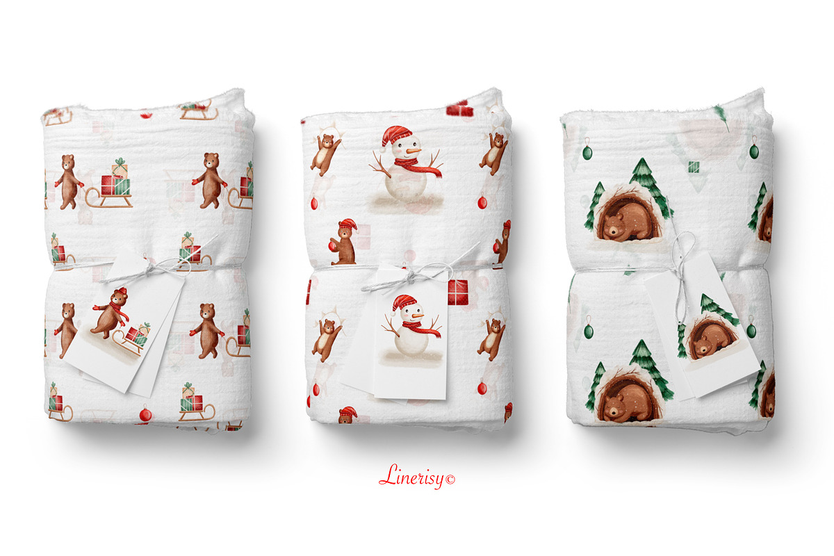 Christmas Taddy Bear. Illustration, an Animal 3D Model by Linerisyart (Photo 9 of 16)