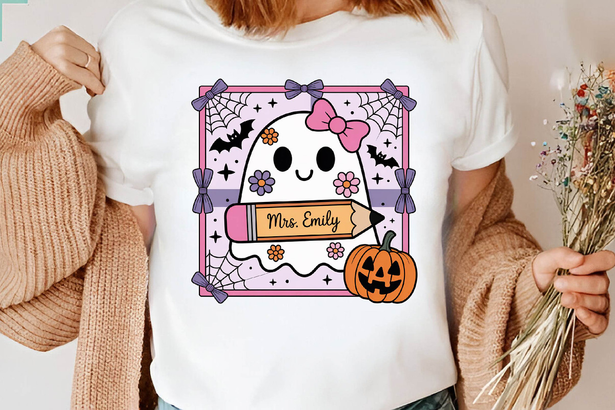 Custom Halloween Teacher Png, an Illustration by CreationArt (Photo 2 of 5)