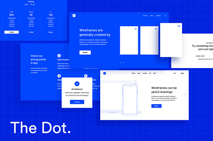 The Dot – Wireframe UI Kit, a Wireframe Template by ls.graphics