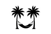 Palm Tree Hammock Silhouette Bundle, an Object Graphic by jahid234 (Thumbnail 7 of 30)