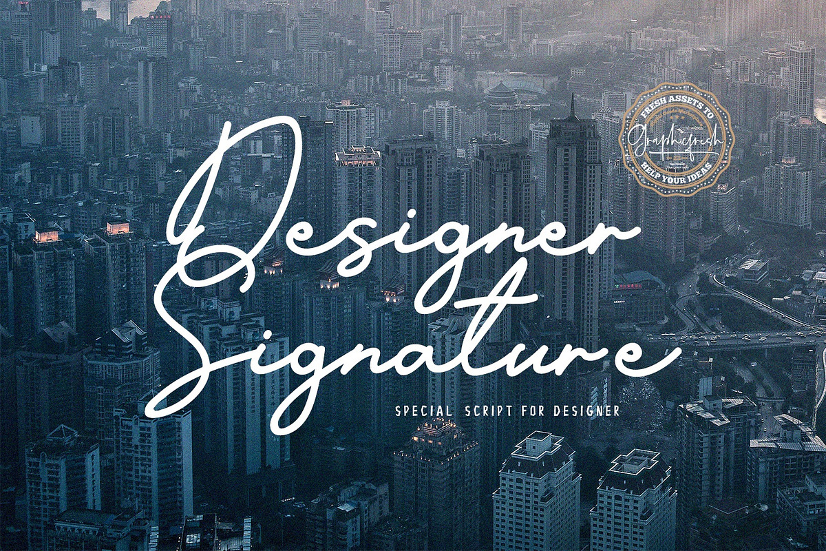 Designer Signature Font preview 7