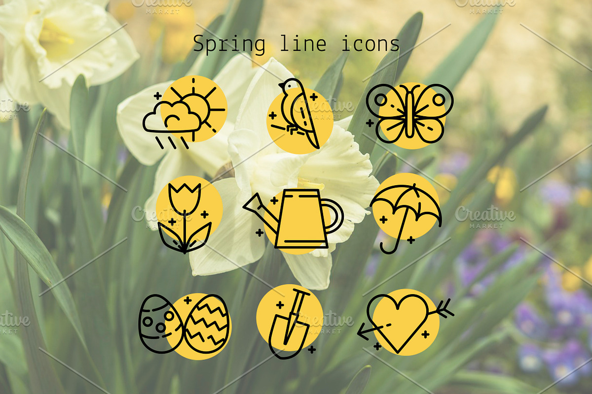 Spring line icons, a Duotone Icon by Lyolya Profitrolya (Photo 1 of 2)