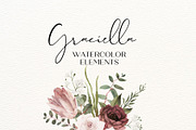 Graciela watercolor clipart, a Decorative Illustration by AnnelyBlooms (Thumbnail 4 of 7)