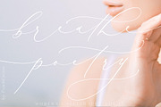 Breathe Poetry // Modern Calligraphy, a Script Font by PeachCreme (Thumbnail 4 of 33)