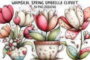Whimsical Spring Umbrella Clipart, an Illustration by Daily.Designs (Thumbnail 1 of 8)
