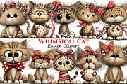 Whimsical Easter Cat Clipart, an Illustration by Pixels.Craft (Thumbnail 1 of 5)