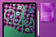 Whip Stitch Craft Kit for Procreate, a Brush Add-On by UPROOT (Thumbnail 8 of 11)