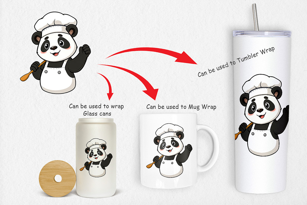 Chef Panda Clipart, a Graphic by Artnoy (Photo 4 of 5)
