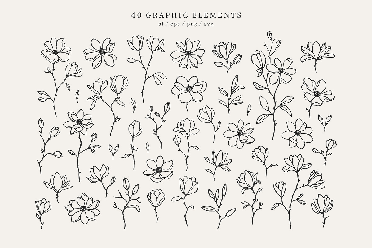 Magnolia - Patterns & Flowers, a Pattern Graphic by simpleblues (Photo 10 of 10)