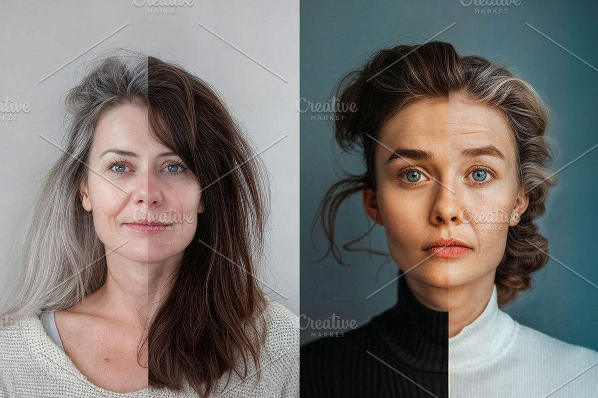 86 Split faces, a Beauty & Fashion Photo by Handmadefont (Photo 11 of 13)