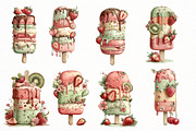 Whimsical summer ice cream clipart, an Illustration by Designworld (Thumbnail 4 of 5)