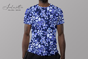 Cobalt Blue Fashion Floral Print, a Pattern Graphic by SirenaArt (Thumbnail 15 of 17)