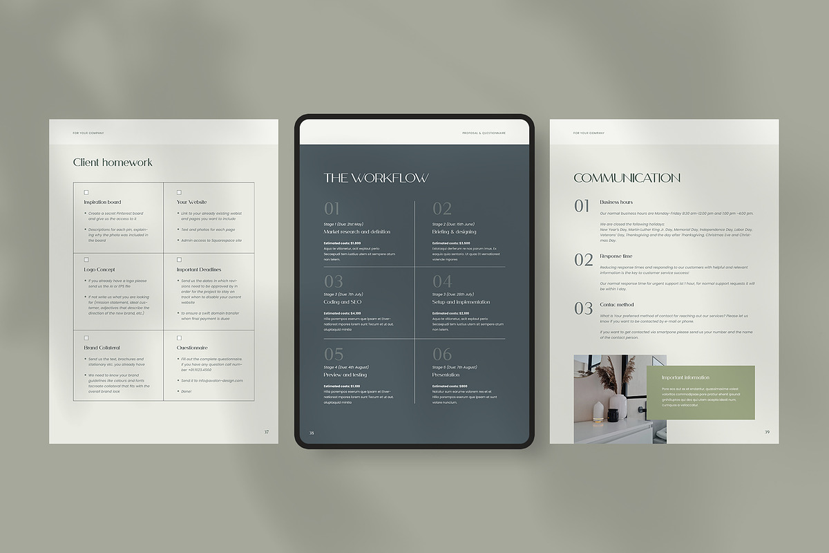 Proposal & Questionnaire | Indd, a Brochure Template by Imagination Area (Photo 7 of 14)
