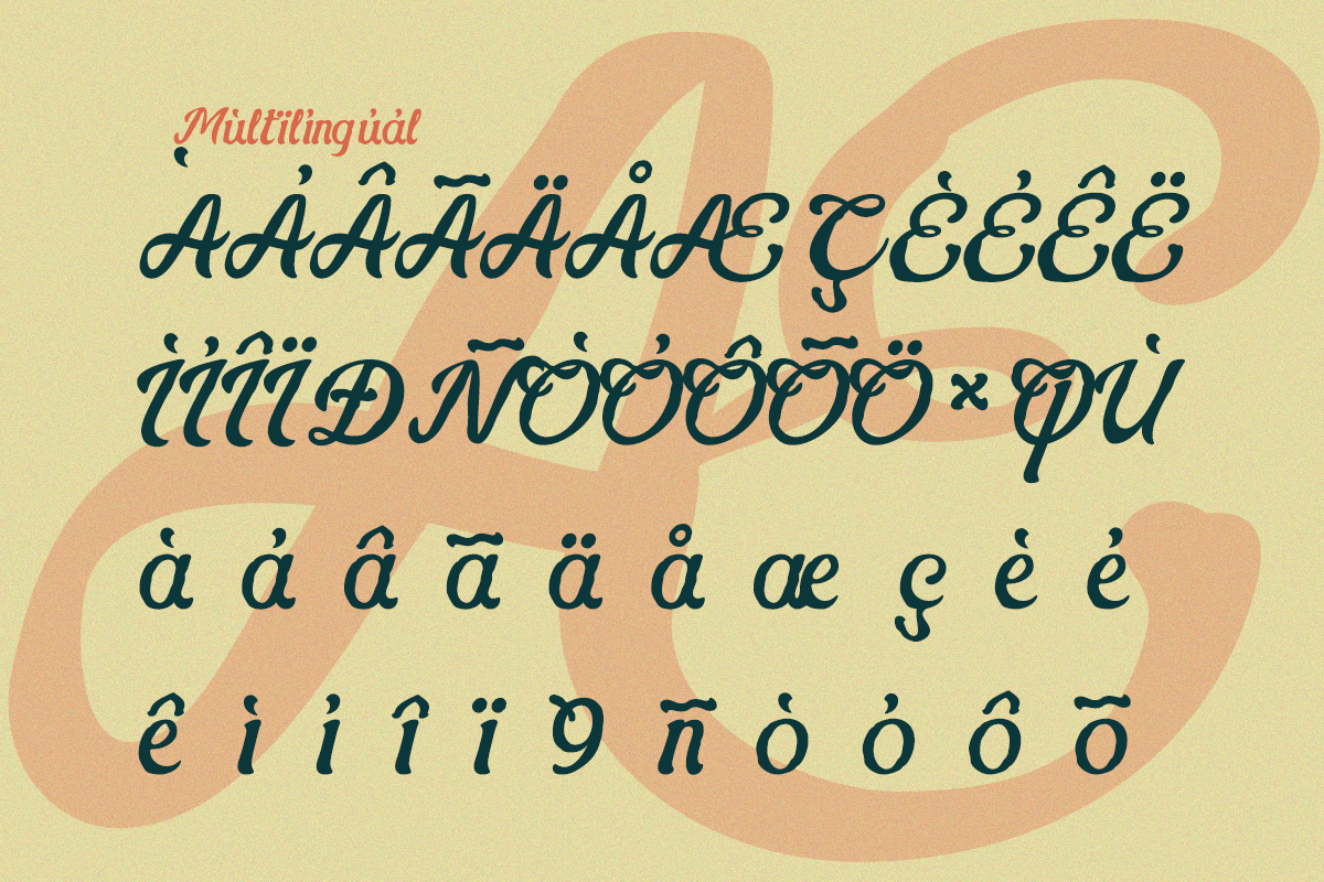 Khabalac - Vintage Floral Script, a Handwritten Font by Qweera Studio (Photo 12 of 12)