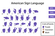 ASL Alphabet Hands (3 Skin Tones), a Graphic by Milota (Thumbnail 1 of 4)