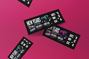 Green Pink New Years Party Ticket, a Card Template by graphicook (Thumbnail 3 of 3)