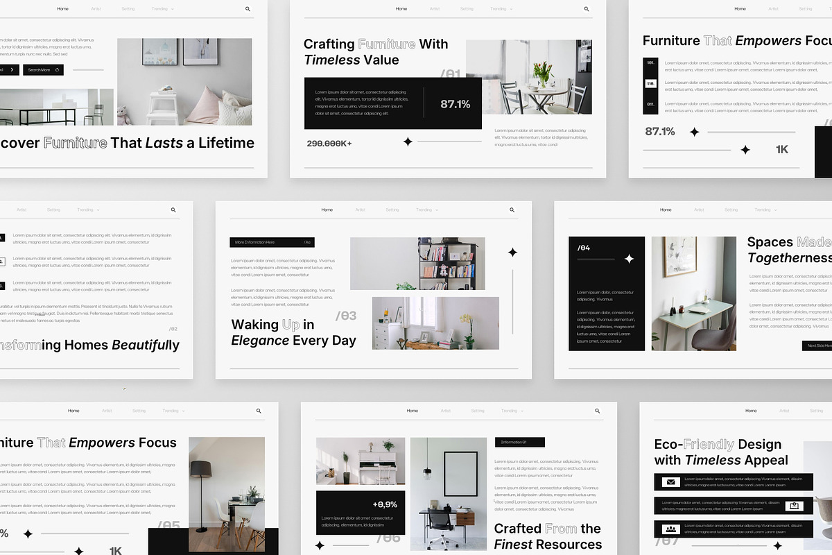 Minimalist Furniture PowerPoint, a Presentation Template by MtvtdArt (Photo 2 of 6)