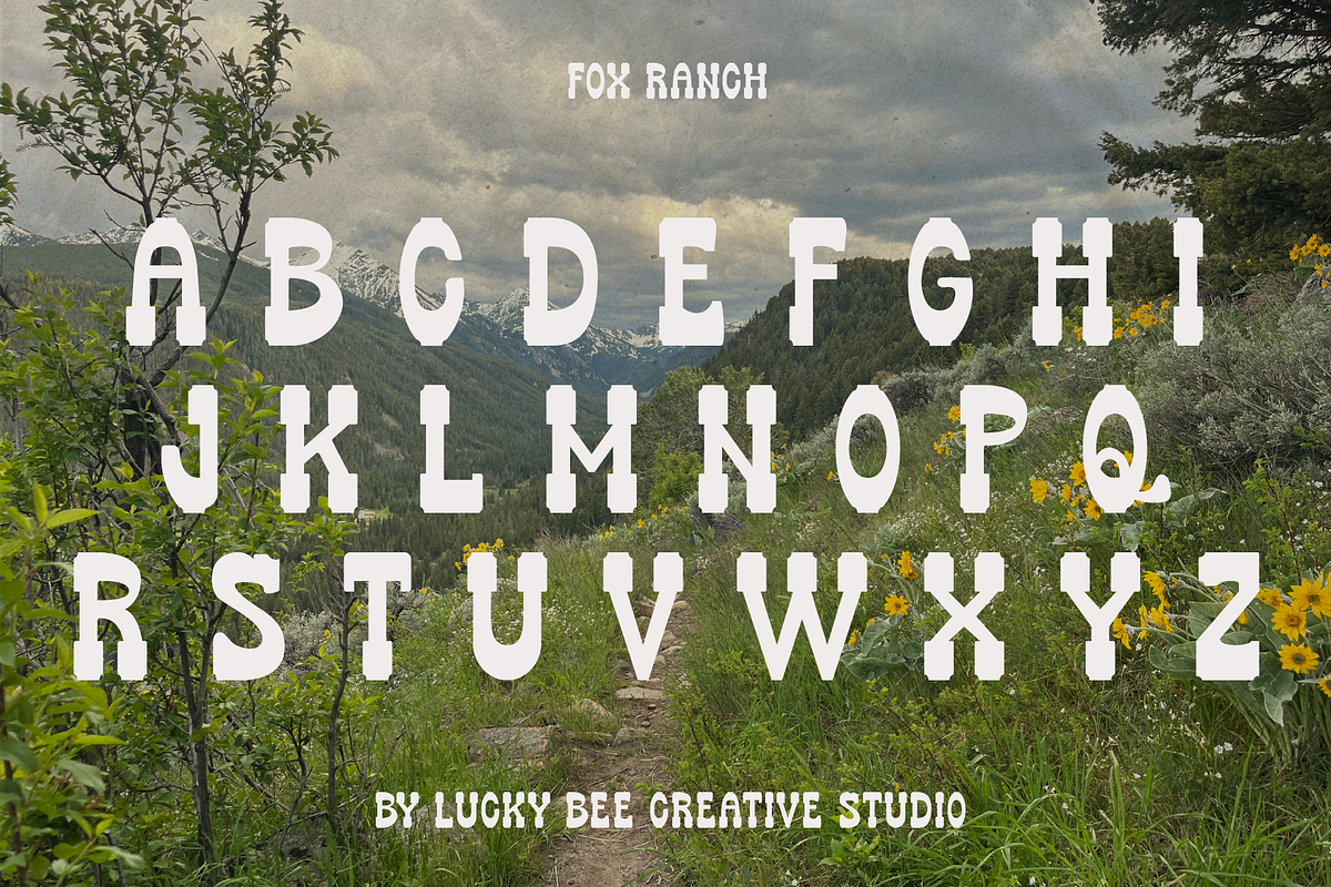 Fox Ranch | Retro Western Font, a Slab Serif Font by Lucky Bee Creative Studio (Photo 2 of 7)