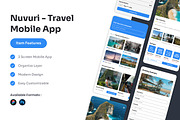 Nuvuri - Travel Mobile App UI Kit, an UI Kit Template by Kmg Design (Thumbnail 1 of 2)