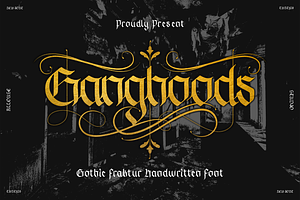 Ganghoods Font, a Blackletter Font by Allouse Studio