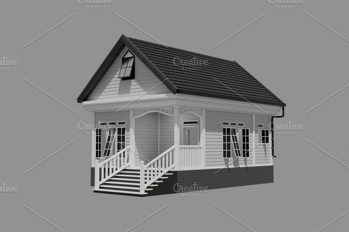 House Building - Type 1, an Architecture 3D Model by mrfauzi (Photo 1 of 22)