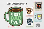 Dad’s Coffee Mug Clipart, a Graphic by Artnoy (Thumbnail 1 of 5)
