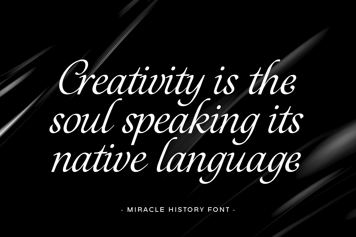Miracle History – Calligraphy, a Script Font by Fikryal Studio (Photo 10 of 15)