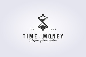 hourglass logo vector design minimal, a Branding & Logo Template by Lodzrov