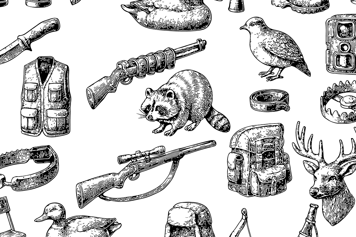 Hunting Gear Vintage Set, an Object Graphic by RT Studio (Photo 4 of 4)