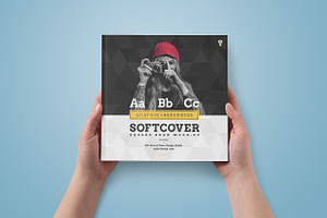 Softcover Square Book Mock-Up