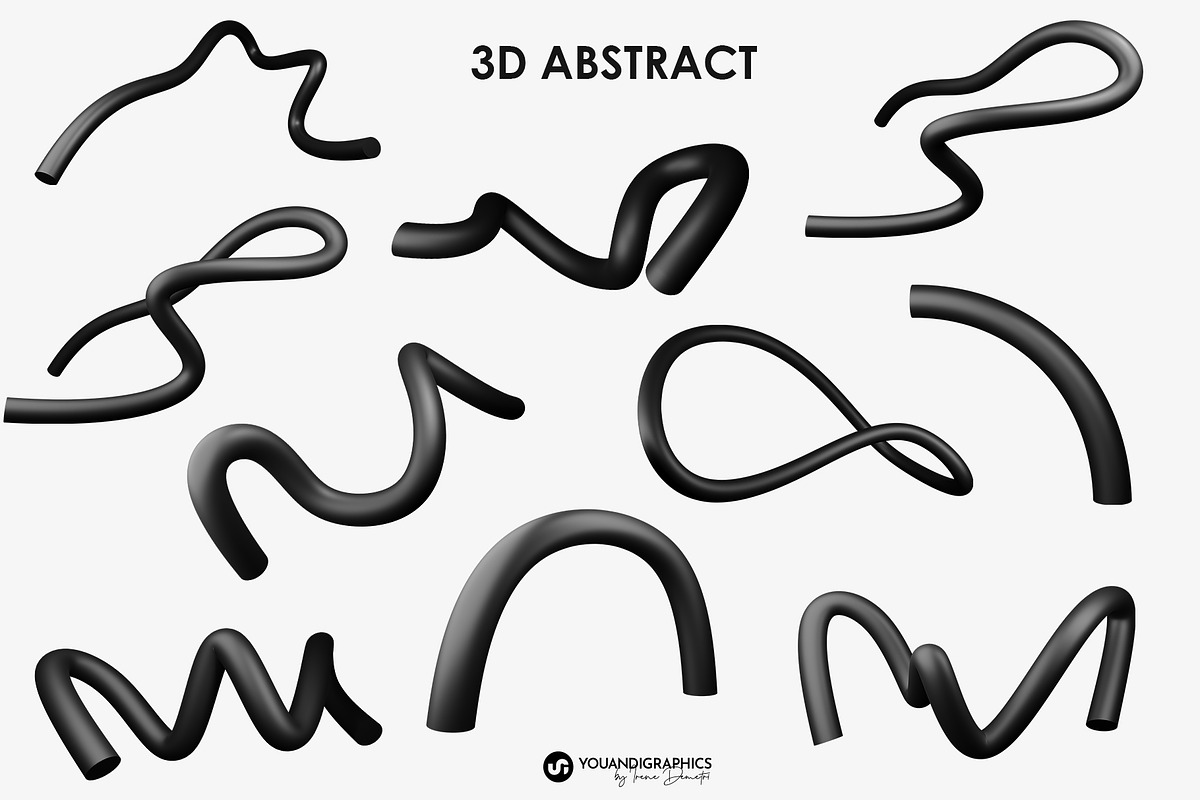 Neo Forms Abstract 3D Elements, a Graphic by Youandigraphics (Photo 13 of 15)