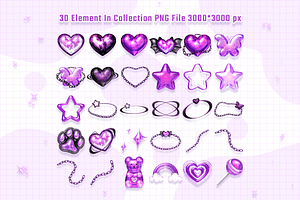 Y2K Purple Chrome Collection