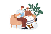 Volunteers take care of seniors set, a Person Illustration by Good Studio (Thumbnail 6 of 7)