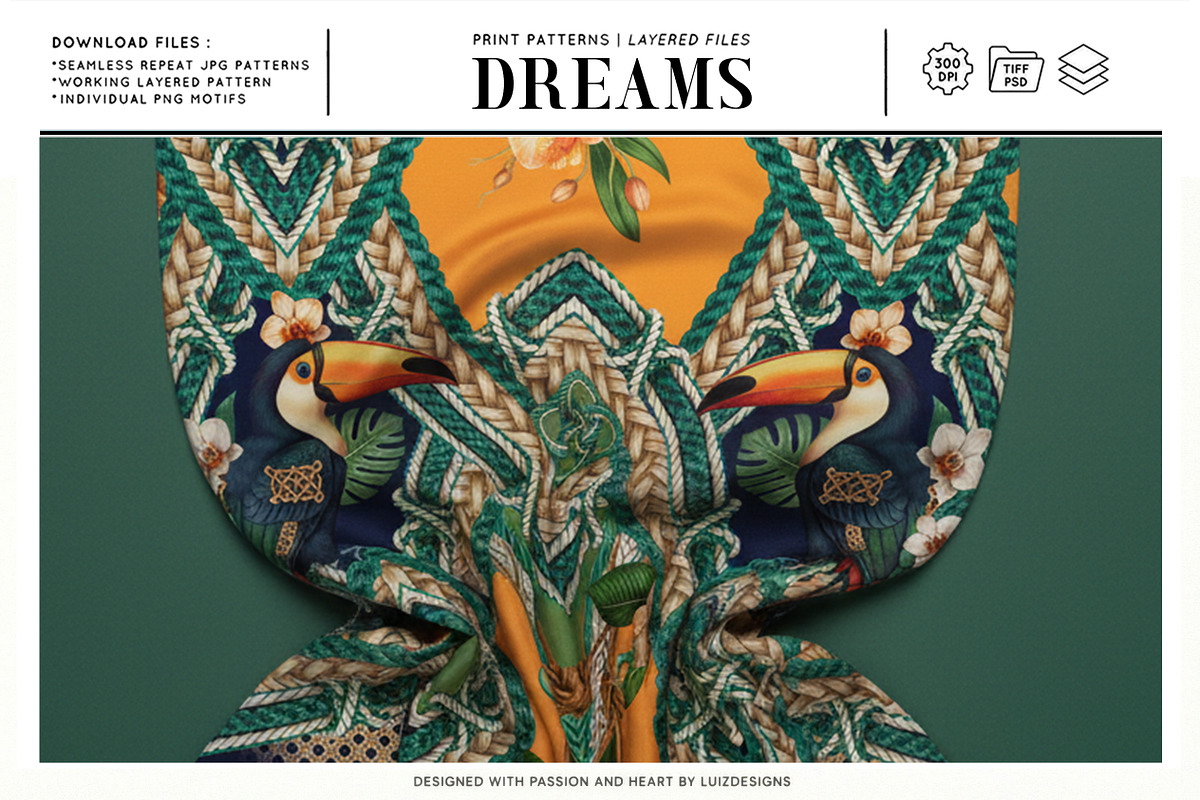 Artisanal Tropical 2026 Fabric, a Wallpaper Graphic by Luiz da Rolt Grathwohl (Photo 3 of 16)