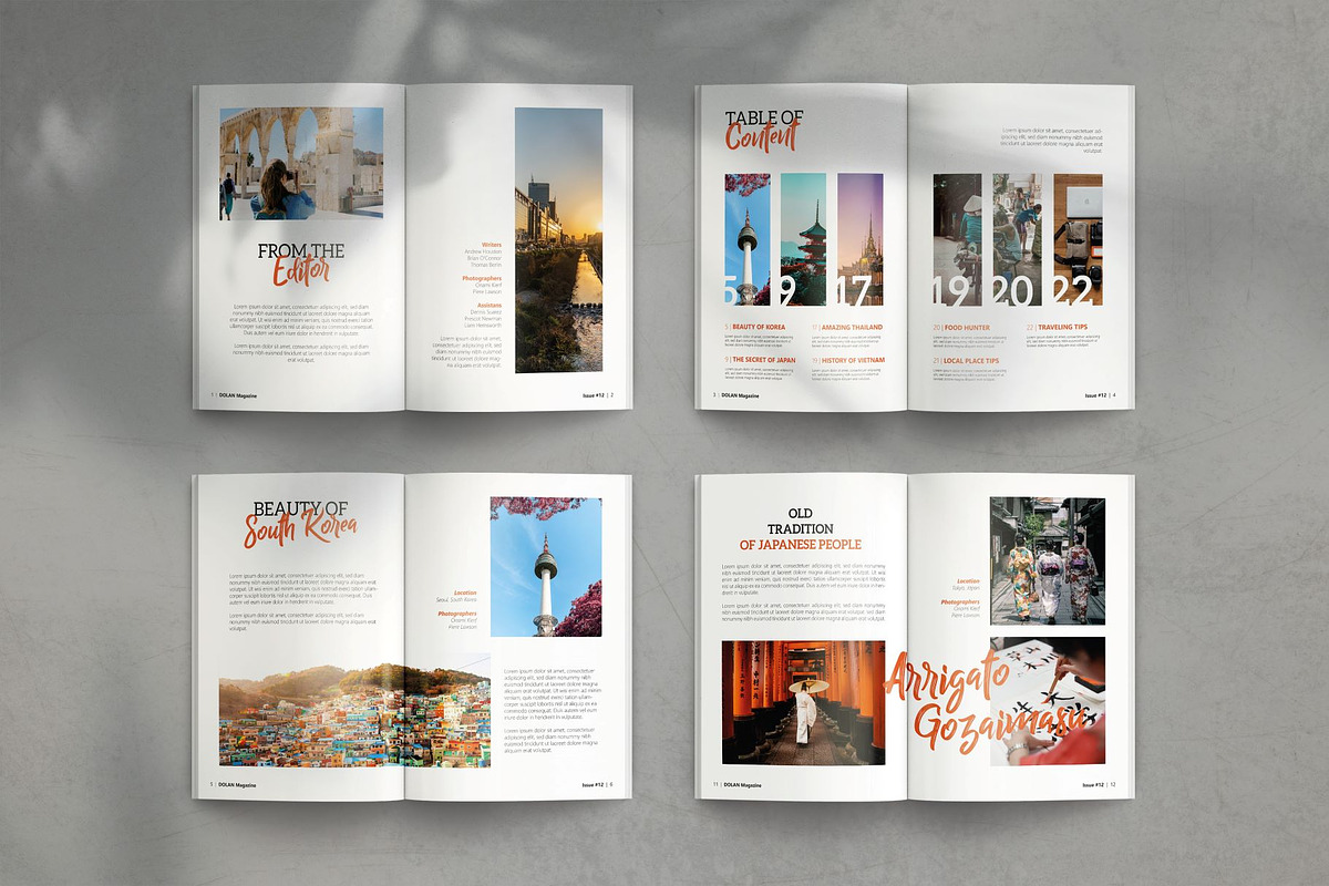 Dolan Travel Magazine Template, a Magazine Template by 730 Studio (Photo 5 of 5)