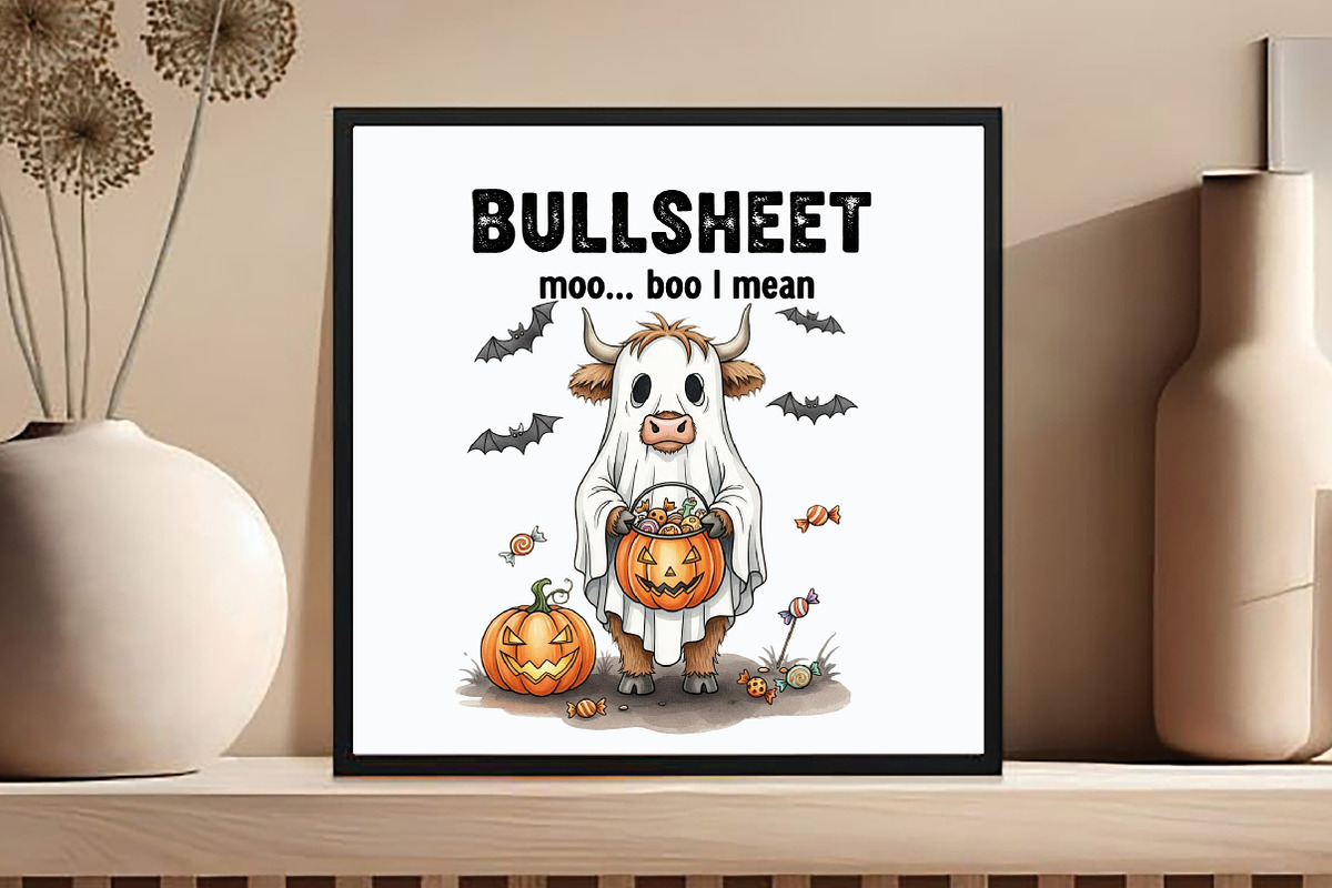 Funny Cow Halloween PNG, an Illustration by DreamCafeArt (Photo 5 of 7)
