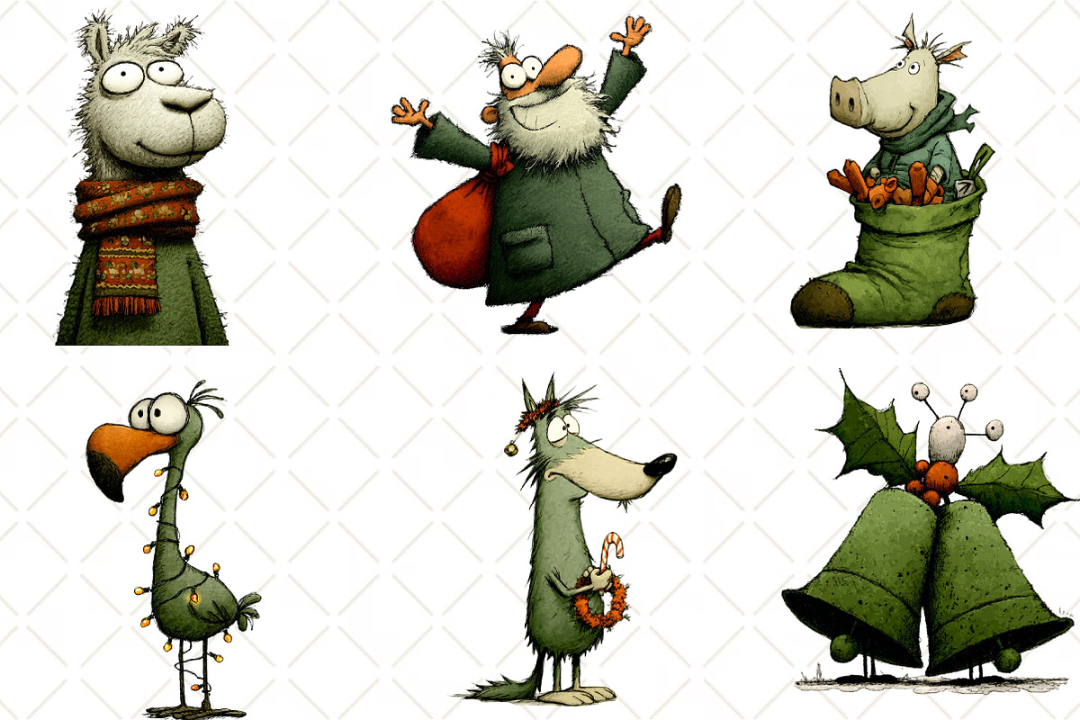 Hand Drawn Christmas Clipart, an Illustration by Black Bird Studio (Photo 3 of 6)