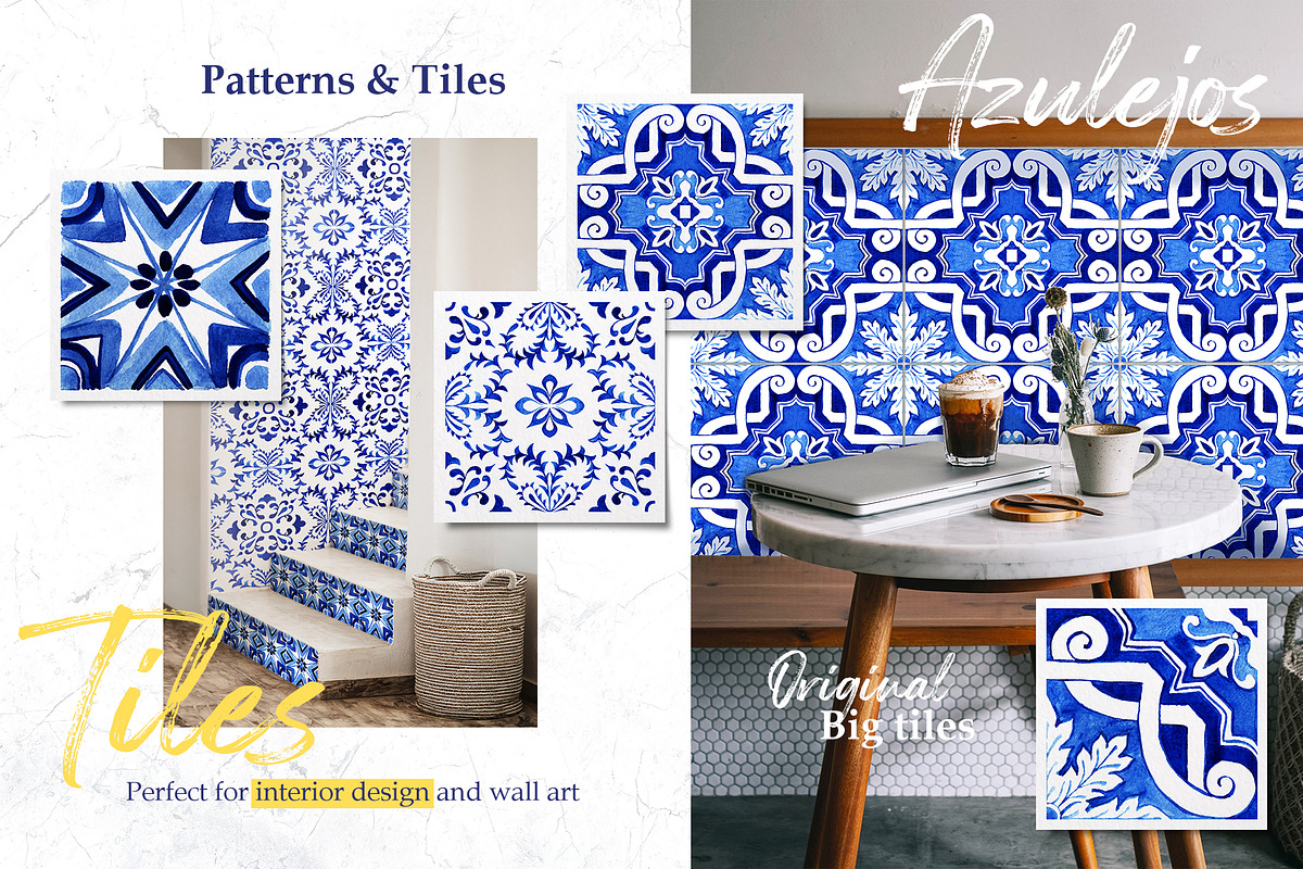 Portuguese Azulejos Tiles & Patterns, a Pattern Graphic by ilonitta (Photo 8 of 17)