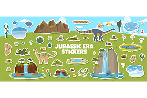 Prehistoric dinosaur stickers, an Animal Illustration by Buch&Bee