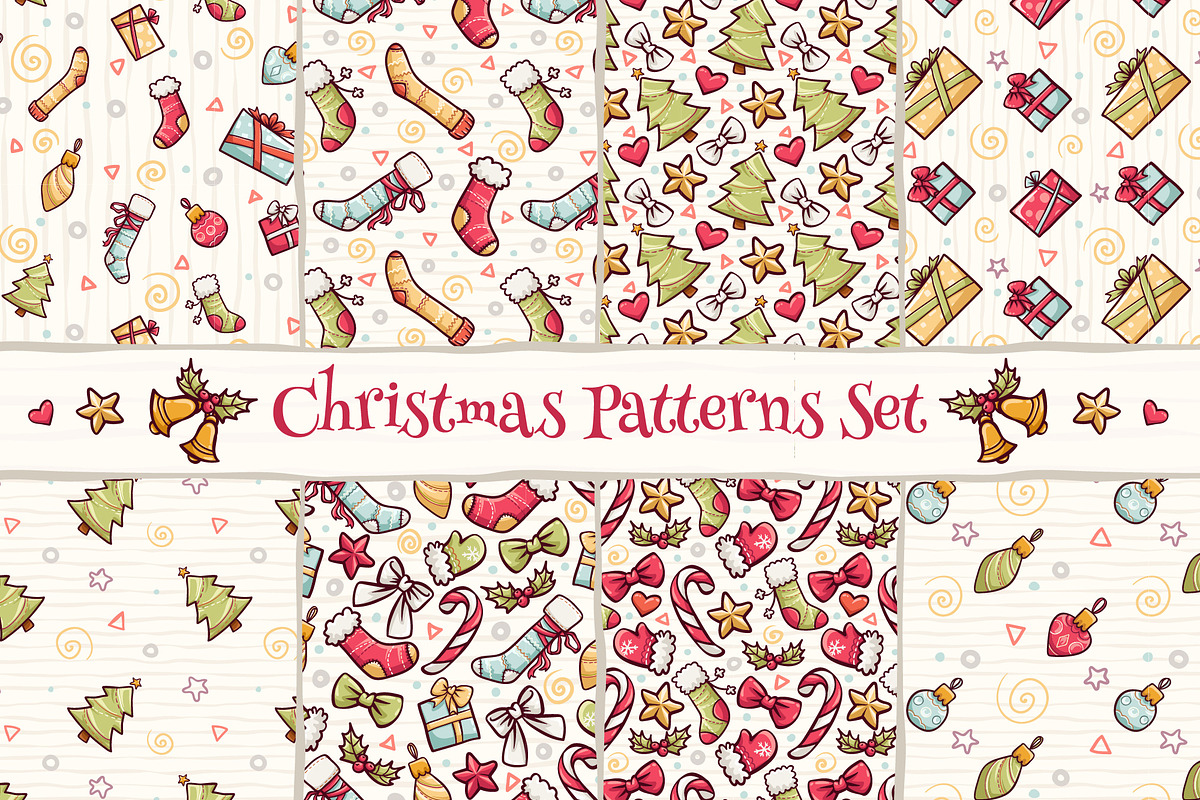Christmas patterns set