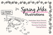 Spring Hike Illustrations, a Seasonal Illustration by AJ Doodles (Thumbnail 1 of 16)