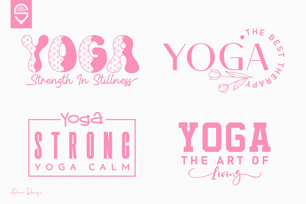 Yoga Quote T-shirt Design Bundle, a Graphic by shaondesigns (Photo 1 of 5)