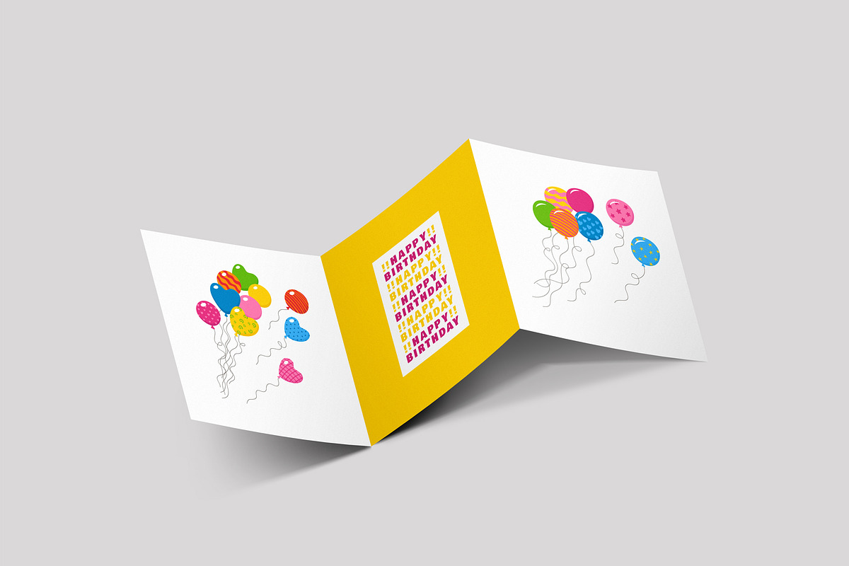 Balloons in a bunch Greeting vector, an Object Illustration by Neliakott ♥ (Photo 10 of 10)