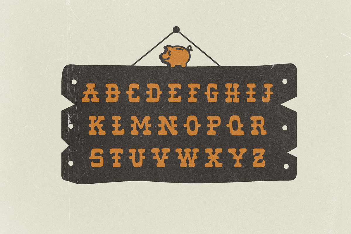 Piggy Bank Vintage Font Bundle, a Slab Serif Font by Dynamo Ultima (Photo 9 of 14)