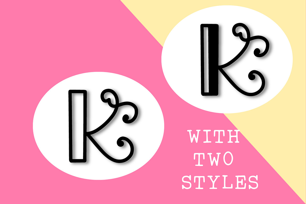 Initially - A Monogram Initial Font preview 4