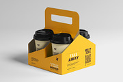 Coffee Cup & Carrier Mockup Design, a Cups & Container Mockup by Artnivora.Std (Thumbnail 6 of 6)